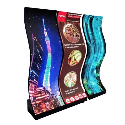 منحنی P3.07mm صفحه نمایش ویدئویی LED انعطاف پذیر به شکل دلخواه