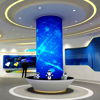 صفحه نمایش LED انعطاف پذیر استوانه ای در فضای باز برای اشکال خاص