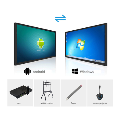 زمان پاسخگویی 6 میلی‌ثانیه صفحه نمایش LCD اتاق جلسه همه در یک پنل LCD هوشمند