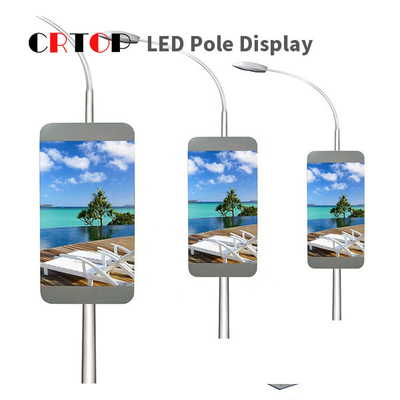 قطب روشنایی خیابان P4mm صفحه نمایش LED هوشمند تابلوهای دیجیتال کنار جاده