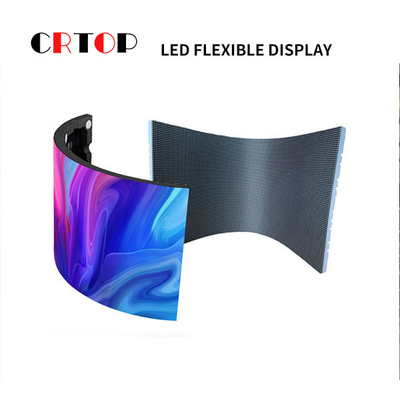 P2.5mm صفحه نمایش LED انعطاف پذیر حلقه موجی صفحه نمایش استوانه ای اشکال خم شدنی
