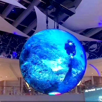 صفحه نمایش LED خلاقانه کروی P3mm 800cd با مقیاس خاکستری 14 بیت